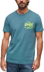 t shirt superdry neon vintage logo m1011922a 9hf petrol photo