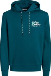 hoodie jack jones jjluke 12256821 petrol photo