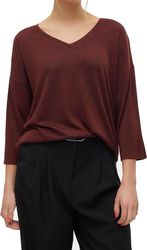 poylober vero moda vmbrianna 3 4 v neck 10291351 mpornto melanze photo