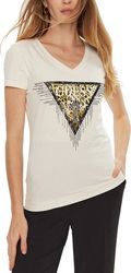 t shirt guess triangle tiger w4bi18j1314 krem photo