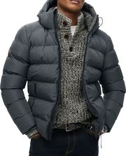 mpoyfan superdry hooded sports puffer m5011905a anthraki photo
