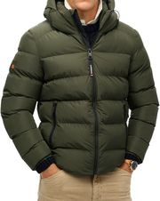 mpoyfan superdry hooded sports puffer m5011905a xaki photo