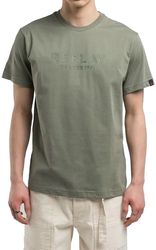 t shirt replay with lettering print m3043 0002660 835 xaki m photo