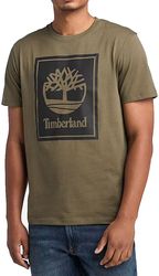 t shirt timberland stack logo tb0a5wqq a58 xaki photo
