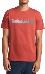 t shirt timberland kennebec river linear logo tb0a5upq eod kokkino l photo