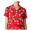 t shirt polo pepe jeans priscilla pl701847 floral print polo kokkino photo