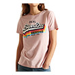 t shirt superdry vintage logo w1010255a anoixto roz melanze photo