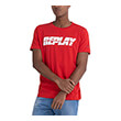 t shirt replay with lettering print m6469 0002660 555 kokkino photo