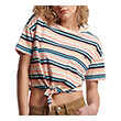 T-SHIRT SUPERDRY OVIN VINTAGE BOXY TIE FRONT W1011087A  STRIPE ��������� (S)