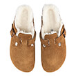 pantofles birkenstock boston vl shearling narrow 1001141 kafe photo