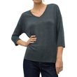 poylober vero moda vmbrianna 3 4 v neck 10291351 prasino melanze photo