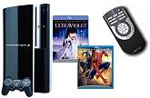 playstation 3 console 80gb ultravioletblu ray spiderman 3blu ray ps3 dvd remote photo