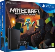 playstation 4 console 500gb slim black minecraft photo