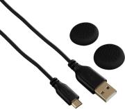 hama 115471 super soft controller charging cable for playstation 4 black photo