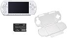 sony psp 3004 white lim edition crystal case sony psp sony memory stick pro duo mark 2 psp 4gb photo