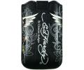 ed hardy pouch skullsword for iphone 4 black leather extra photo 1