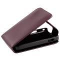 leather case for samsung i9500 galaxy s4 purple extra photo 1