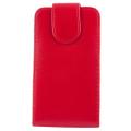 leather case for samsung i9500 galaxy s4 red extra photo 1