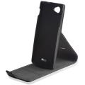 leather case stand for samsung s6310 black extra photo 1