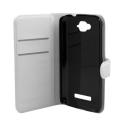 flip book case alcatel one touch 7040d pop c7 foldable white extra photo 1