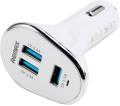 remax 3u car charger 63a usbx3 white universal extra photo 1