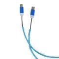 forever 2in1 usb zipper cable with 2x micro usb blue extra photo 1
