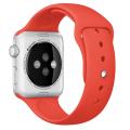apple watch sport 42mm silver aluminum case with orange sport band extra photo 1