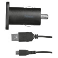 trust 19347 5w car charger with micro usb cable black extra photo 1