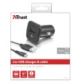 trust 19347 5w car charger with micro usb cable black extra photo 3