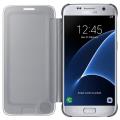 samsung flip case clear view ef zg930cs for galaxy s7 silver extra photo 1