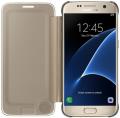 samsung flip case clear view ef zg930cf for galaxy s7 gold extra photo 1
