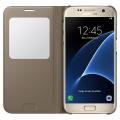 samsung cover s view ef cg930pf for galaxy s7 gold extra photo 1