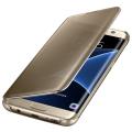 samsung flip case clear view ef zg935cf for galaxy s7 edge gold extra photo 3