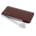 platinet 42835 leather power bank 6000mah polymer brown microusb cable extra photo 2
