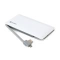 platinet 42836 leather power bank 6000mah polymer white microusb cable lightning extra photo 2