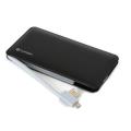platinet 42834 leather power bank 6000mah polymer black microusb cable extra photo 2
