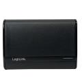 logilink pa0127b mobile power bank in leather optic 7800mah black extra photo 1