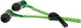 logilink hs0023 zipper stereo in ear headset neon green extra photo 1