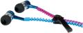logilink hs0024 zipper stereo in ear headset pink blue extra photo 1