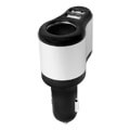 logilink pa0131 3 in 1 usb car charger 2x usb 5v 21a 1x lighter black silver extra photo 2