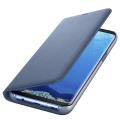 samsung flip case leather led ef ng955pl for galaxy s8 plus blue extra photo 1