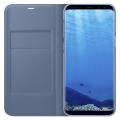 samsung flip case leather led ef ng955pl for galaxy s8 plus blue extra photo 2