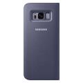 samsung flip case leather led ef ng955pv for galaxy s8 plus violet extra photo 1