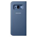 samsung flip case leather led ef ng950pl for galaxy s8 blue extra photo 1