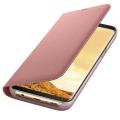 samsung flip case leather led ef ng950pp for galaxy s8 pink extra photo 1