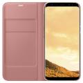 samsung flip case leather led ef ng950pp for galaxy s8 pink extra photo 2