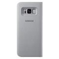 samsung flip case leather led ef ng950ps for galaxy s8 silver extra photo 2