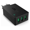 aukey pa u35 ultra fast charger 3x usb with aipower 30w 6a extra photo 1
