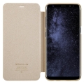 nillkin sparkle leather flip case for samsung galaxy s8 plus gold extra photo 1