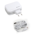 platinet plcu4w 68a 4x usb wall charger plus micro usb cable 43724 white extra photo 1